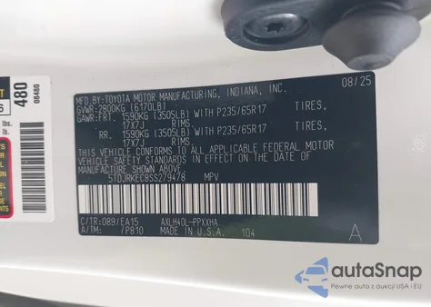 2025 Toyota Sienna Xle из США, поврежденный, VIN 5TDJRKEC8SS279478